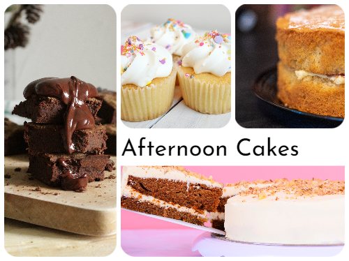Delicious afternoon cakes