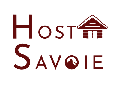 Host Savoie Logo with a mountain at the background and a chalet at the front